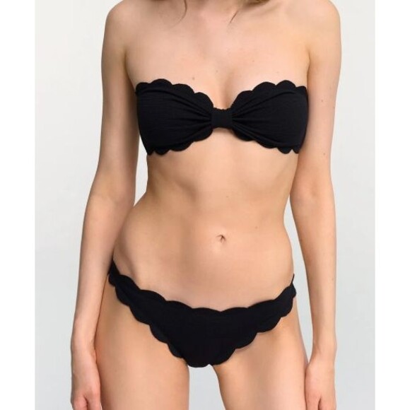 MARYSIA Antibes Scalloped Seersucker Bikini Bottom Women Large Reversible $159 - Picture 5 of 7